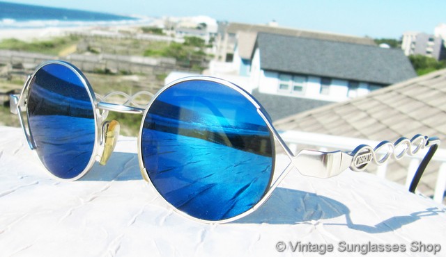 Persol Moschino MM264 Blue Mirror Sunglasses display picture 2