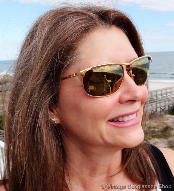 Persol Key West Gold Mirror Sunglasses