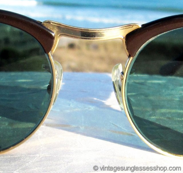 B&L Ray-Ban 12k GF Clubmaster Rounds Sunglasses display picture 1