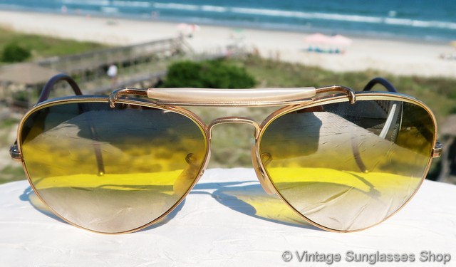 Ray-Ban 12k GF Deep Freeze Kalichrome Double Gradient Mirror Sunglasses