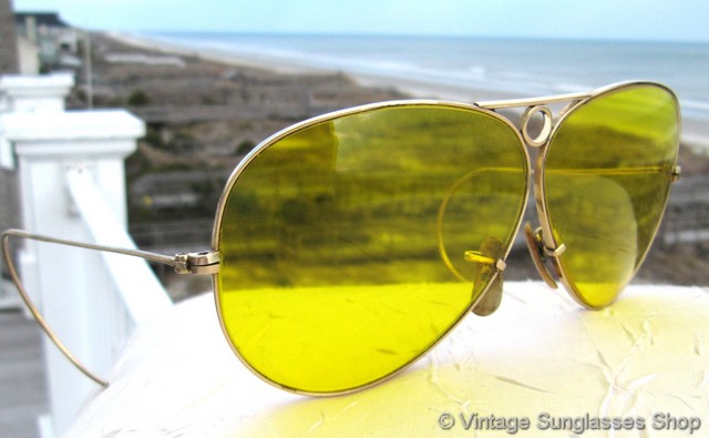 ray ban shooter yellow