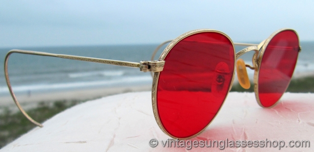 ray ban red lens