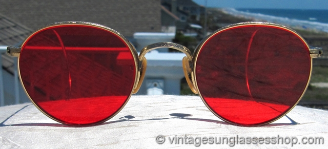 red lens sunglasses ray ban