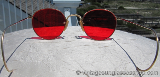 red lens wayfarer sunglasses