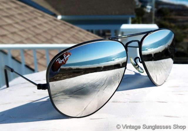 Ray-Ban 58mm Black Chrome G-31 Mirrored Aviator Sunglasses