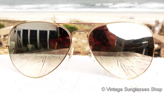 Ray-Ban 62mm G-31 Mirrored Aviator Sunglasses display picture 1