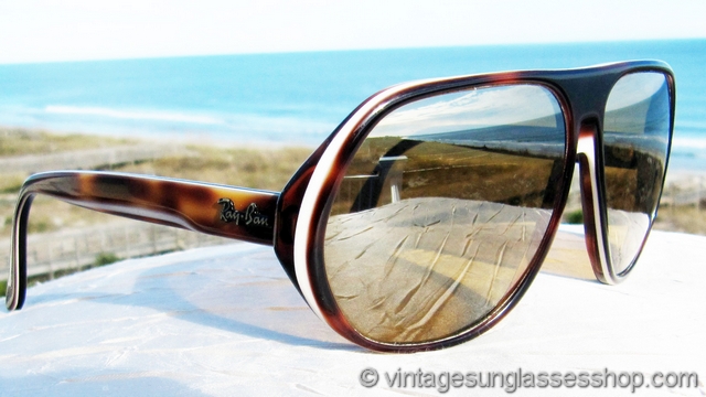 Ray-Ban Blazer Tortoise Shell Mirrored Ambermatic Sunglasses