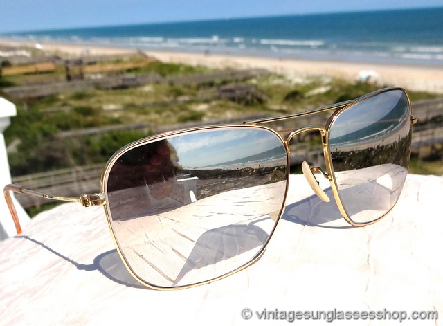 Vintage B&L RayBan USA Tru Pilot Mirrored 58mm Caravan Aviator Sunglasses NOS Vintage B&L RayBan USA Tru Pilot Mirrored 58mm Caravan  main image 4
