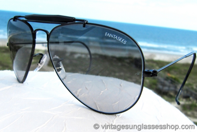 Ray-Ban Fantasees Black Chrome Outdoorsman Shooter Sunglasses