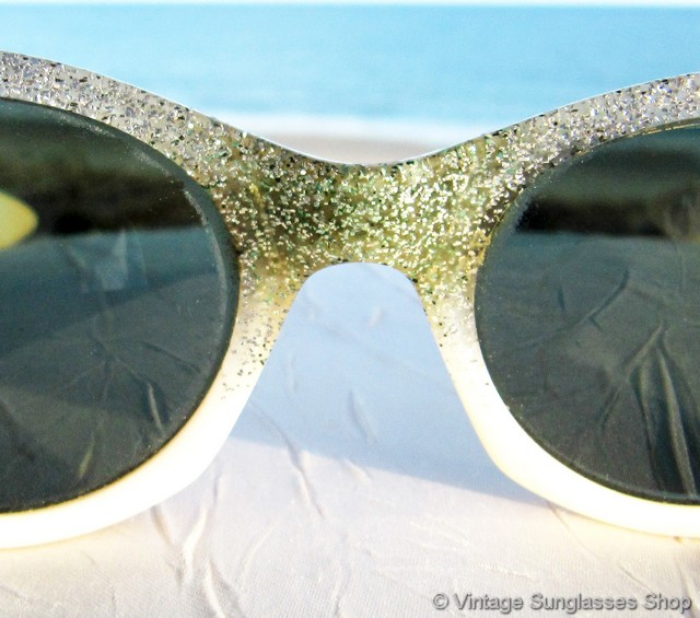 Ray-Ban Green Glitter Cat Eye Sunglasses display picture 1