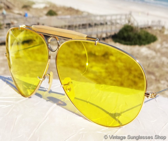 ray ban yellow lens shooting glasses