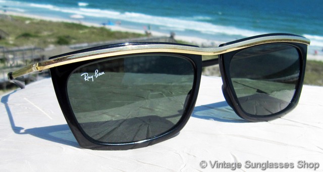 価格2.4万Vintage B&L RayBan Olympian Ⅲ(RETROSPECS)オリンピアン3エボニーブラック黒ゴールドUSAボシュロム アメリカ メンズ サングラス Ray-Ban Bausch and Lomb Olympian II L1004 Ebony Vintage