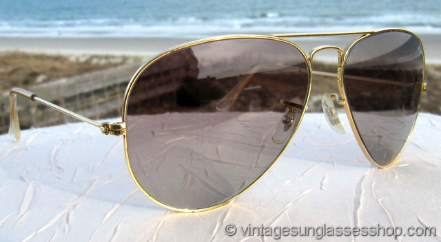 Ray-Ban L2112 Changeable Rose 58mm Aviator Sunglasses display picture 2