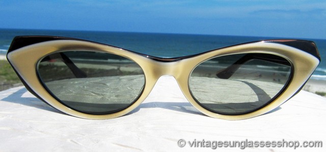 Ray-Ban Marche Gold and Black Cat Eye Sunglasses display picture 2