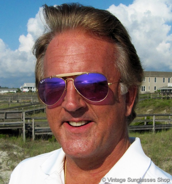 Ray Ban Purple Chromax 58MM Outdoorsman USA Sunglasses at 1stDibs