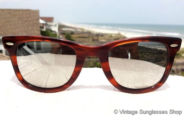 Ray-Ban Wayfarer Tortoise Shell G-31 Mirrored Sunglasses