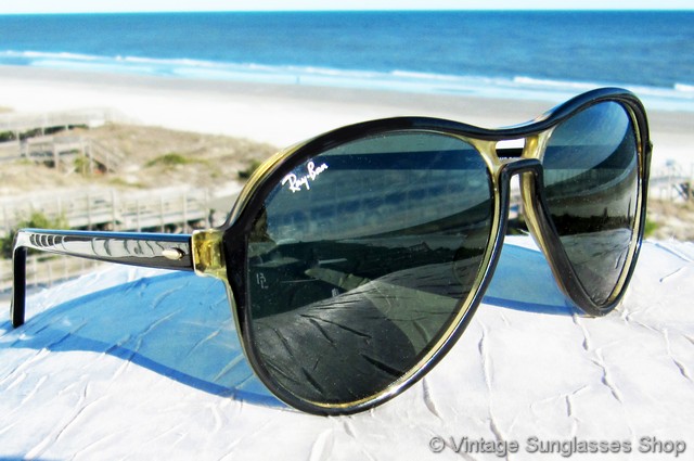 Ray-Ban Vagabond Black and Gold Sunglasses