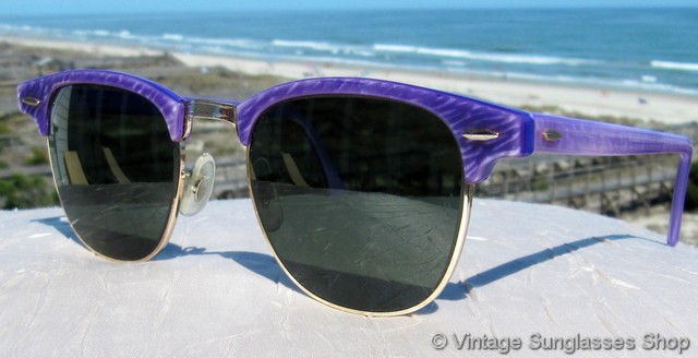 Ray-Ban W0388 Clubmaster Purple Sunglasses display picture 1