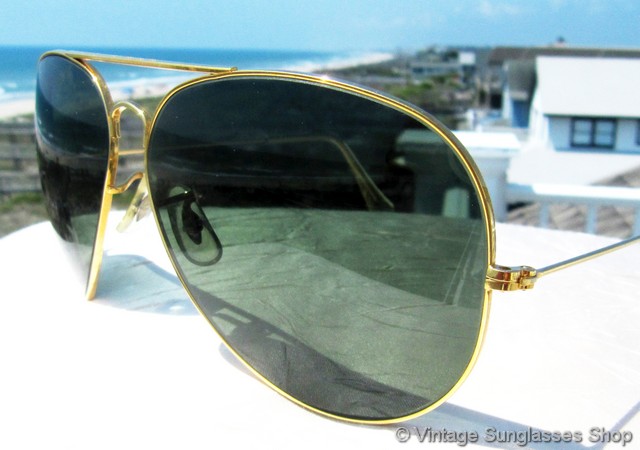 Ray-Ban 62mm and 64mm Gold G-15 Aviator Sunglasses
