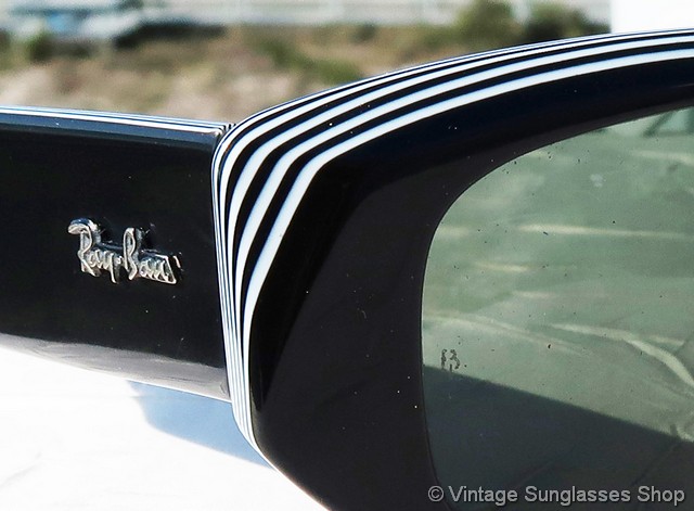Ray-Ban Black DEKKO BL G-15 Sunglasses Black White Stripe Rare Vintage BauschLom Ray-Ban W0588 Dekko Street Neat Sunglasses main image 3