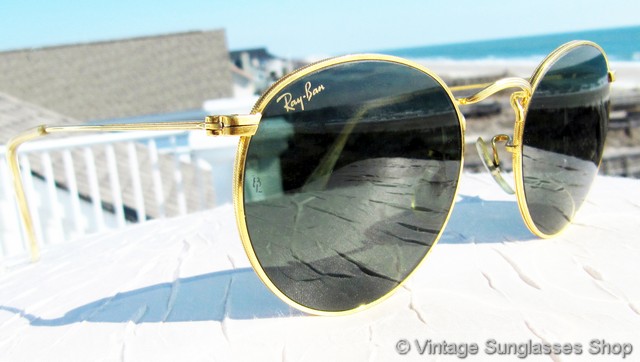 Ray-Ban W0603 Round Arista Classic Metals Sunglasses