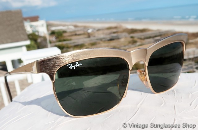 ray bans with gold sides