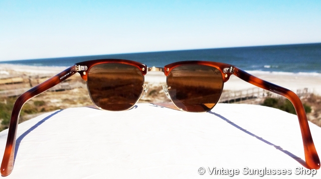 Ray-Ban W1117 Clubmaster II Blond Tortoise Sunglasses display picture 3