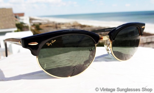 Ray-Ban W1263 Oval Clubmaster Black Ebony Sunglasses