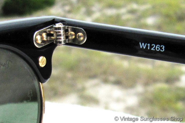 Ray-Ban W1263 Oval Clubmaster Black Ebony Sunglasses