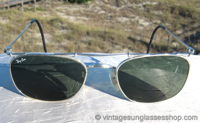 Ray-Ban W1537 Deco Metal Square Silver Arista Sunglasses display picture 1