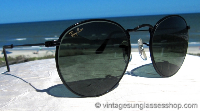 black metal ray bans
