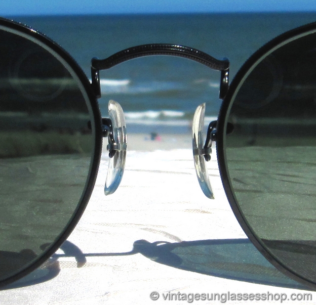Ray-Ban W1574 Small Round Metal Black Chrome Sunglasses