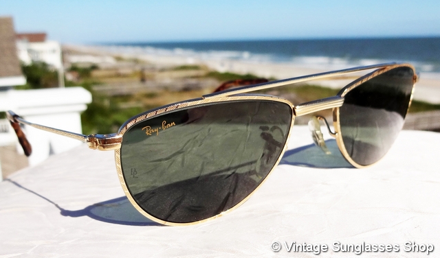 Ray-Ban W1758 1940s Retro Aviator Sunglasses display picture 2