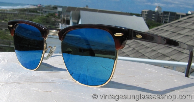 ray ban clubmaster blue tortoise shell