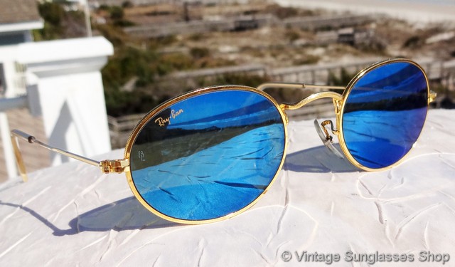 blue mirror sunglasses ray ban