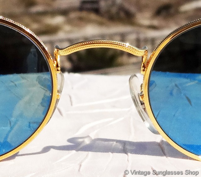 Ray-Ban W1862 Arista Oval Blue Mirror Sunglasses display picture 1
