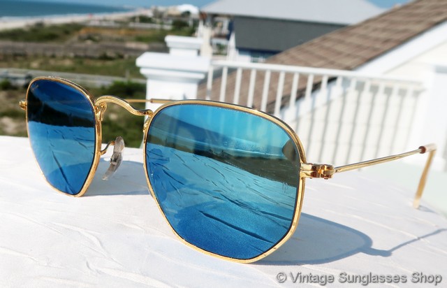 Vintage Ray-Ban W1864 Classic Metals Blue Mirror Sunglasses