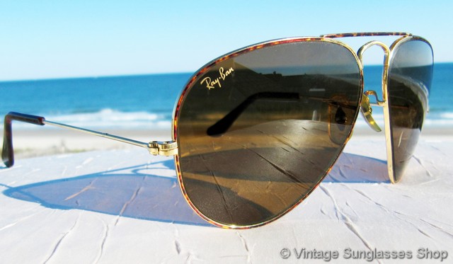 Ray-Ban W2180 58mm Tortuga Aviator Sunglasses