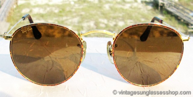 ray ban tortoise shell round