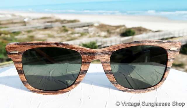 Ray-Ban Wood-Grain Frame Sunglasses - Brown Ray-Ban Wayfarer Woodies Dark Tiki G-15 Sunglasses main image 4