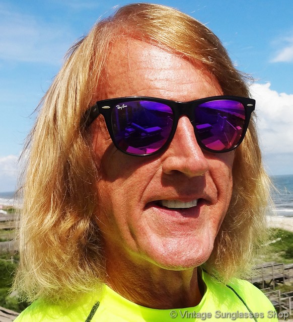 Folding Wayfarer Ray Ban Wayfarer Sunglasses Purple Mirrored