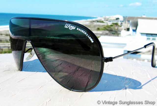 Bausch & Lomb Ray-Ban Wings Black Chrome Sunglasses