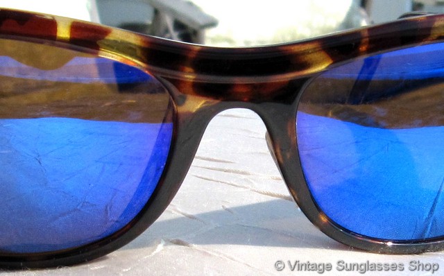 Revo 1001 008 Small Wrap Blue Mirror Sunglasses display picture 1