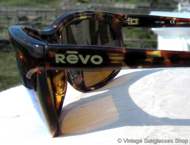 Revo 1001 008 Small Wrap Blue Mirror Sunglasses display picture 1