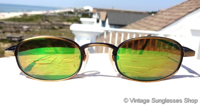 Vintage Deadstock 90s New Neon Black Mirror Revo Sunglasses New A8