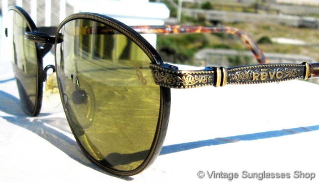 Vintage Revo Sunglasses, Tiburon 1208 010, Amber Lenses, Tortoise Shell Ear Stem Revo 1208 010 Tiburon Sunglasses main image 3