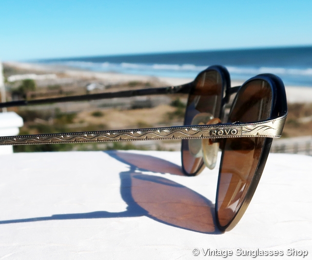 Revo Brown Frame Sunglasses with Amber Lenses REVO Designer Polarized Sunglasses Crux in Tortoise and  main image 3