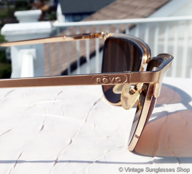 Revo 961 005 Half Moon Green Mirror Sunglasses display picture 1
