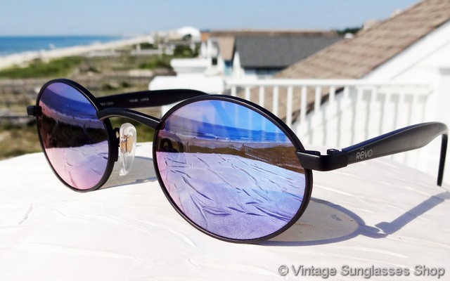 Revo 962 050 Oval Stealth Mirror Sunglasses display picture 3