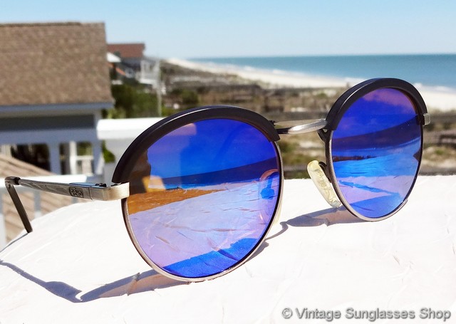Revo 973 001 Advanced Circle Blue Mirror Sunglasses